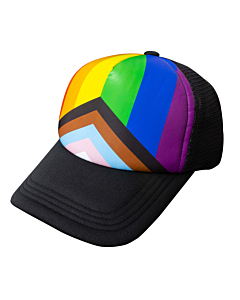 LGBTQ+ Pride Progress Flag  Trucker Cap