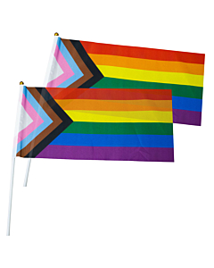 LGBTQ+ Progress Pride Hand Flags