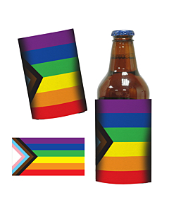 LGBTQ+ Pride Progress Flag Stubby Cooler