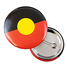 Aboriginal Flag Button Badge