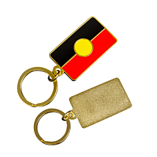 Aboriginal Flag Metal Keyring