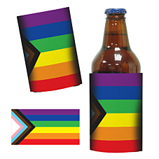 LGBTQ+ Pride Progress Flag Stubby Cooler