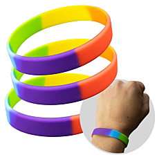 Rainbow Silicone Wristbands