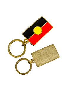 Aboriginal Flag Metal Keyring