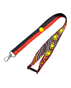 Aboriginal Flag Tri Colour Lanyards