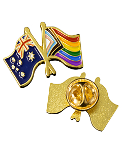 Australia & LGBTQ+ Progress Flag Lapel Pins