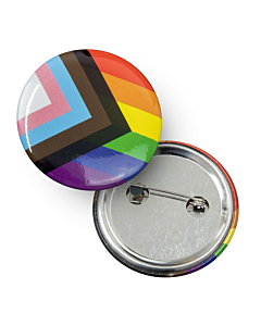 LGBTQ+ Pride Progress Flag Button Badge