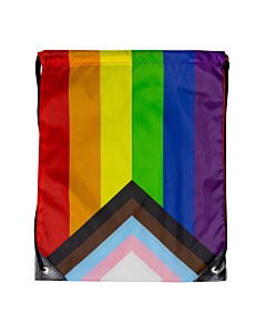 LGBTQ+ Pride Progress Flag Drawstring Backpack